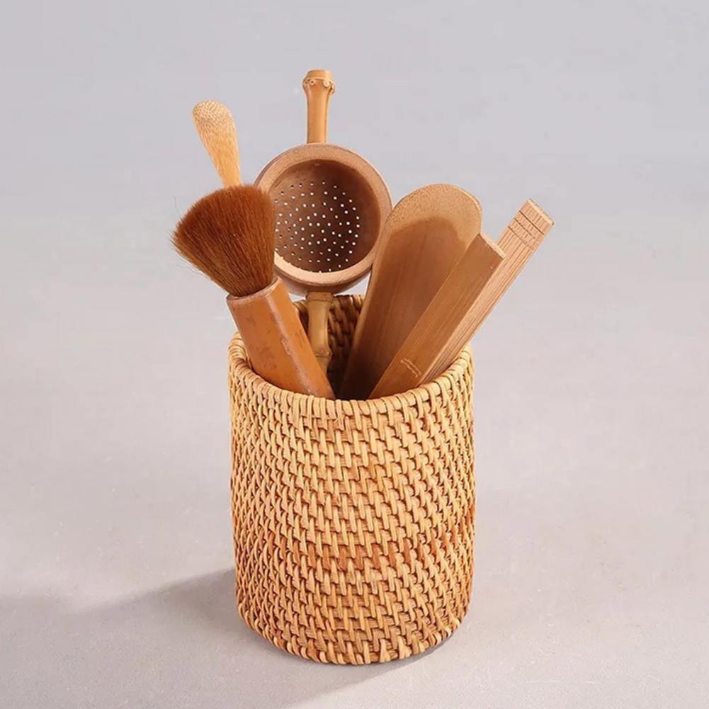 Hand-Woven Wicker Storage Container Basket