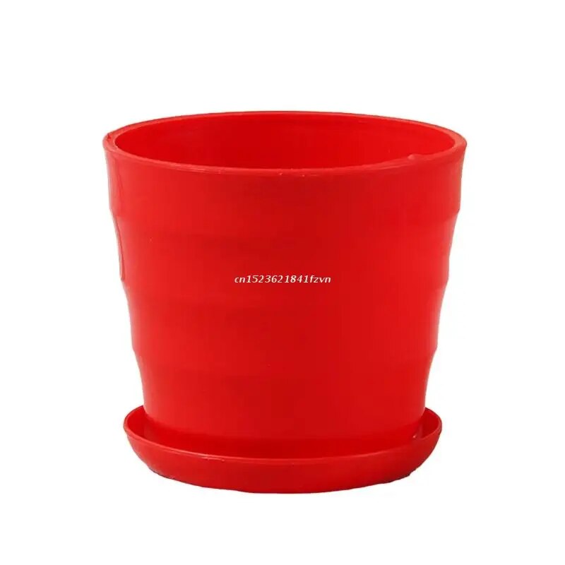 Colorful Mini Plastic Flower Pot Imitation Ceramic Vase