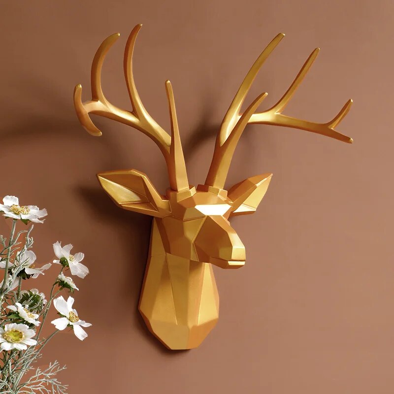 3D Deer Head Sculpture