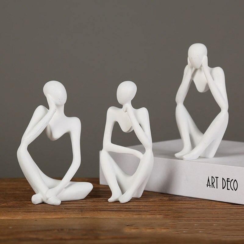 Abstract Thinker Figurine Sculpture