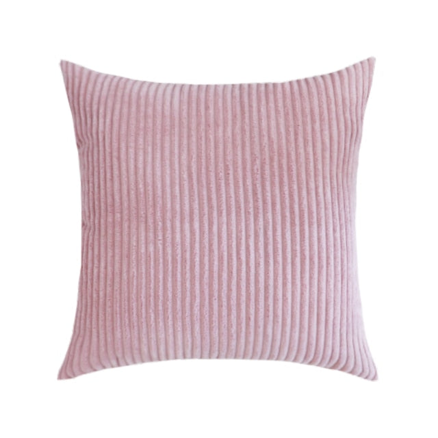 Supersoft Corduroy Cushion Cover Plain Striped