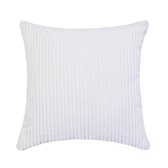 Supersoft Corduroy Cushion Cover Plain Striped