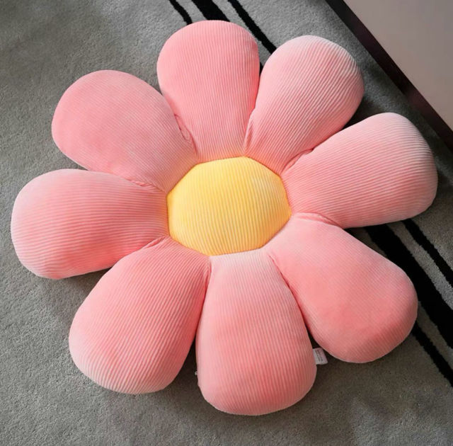 Stuffed Six Petal Flower Cushion Girly Room Decor