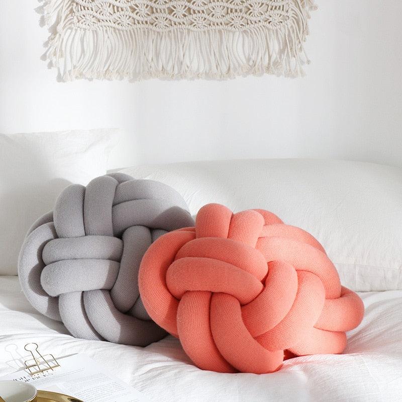 Six Knot Cotton Pillow